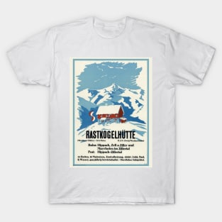 Rastkogelhuette Germany Vintage Poster 1938 T-Shirt